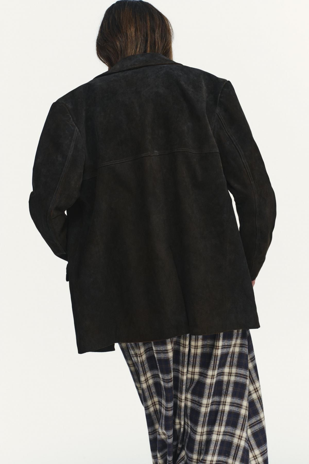 자라 프리미엄 스웨이드 레더 포켓 블레이저 4341/813 RUST - 상세 이미지 5