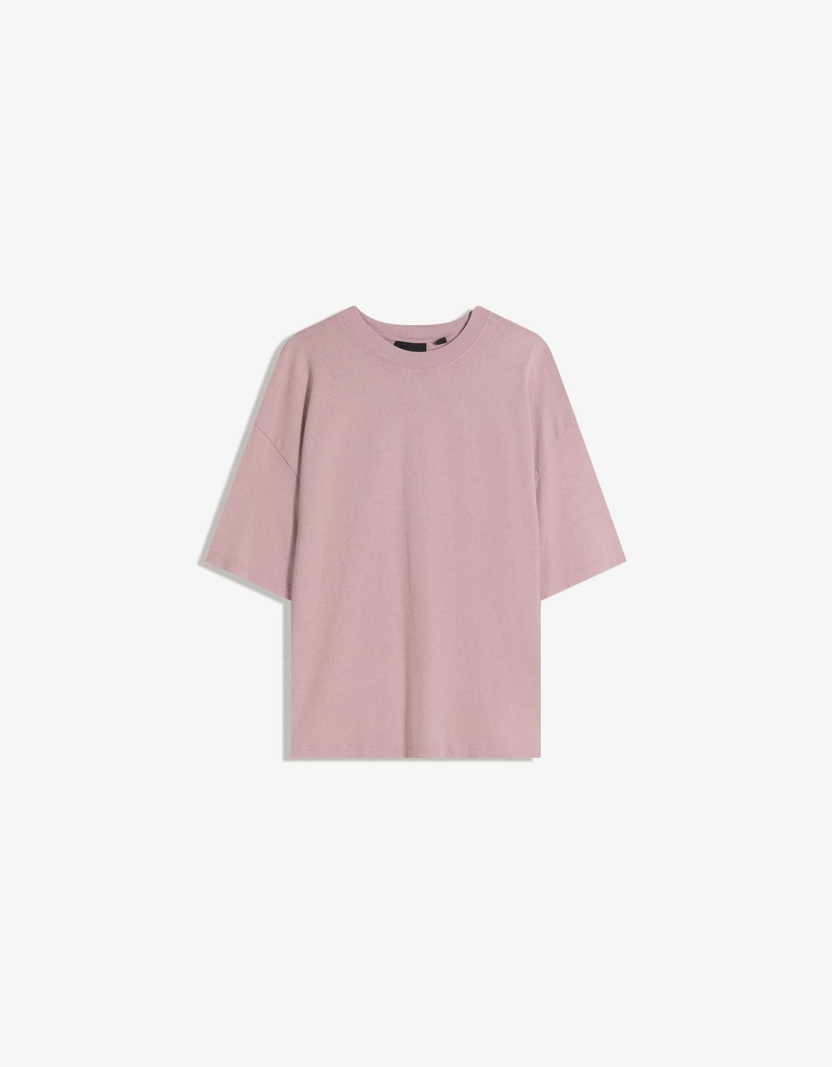 버쉬카 오버핏 베이직 반팔 티셔츠 7650/443 PINK - 상세 이미지 2