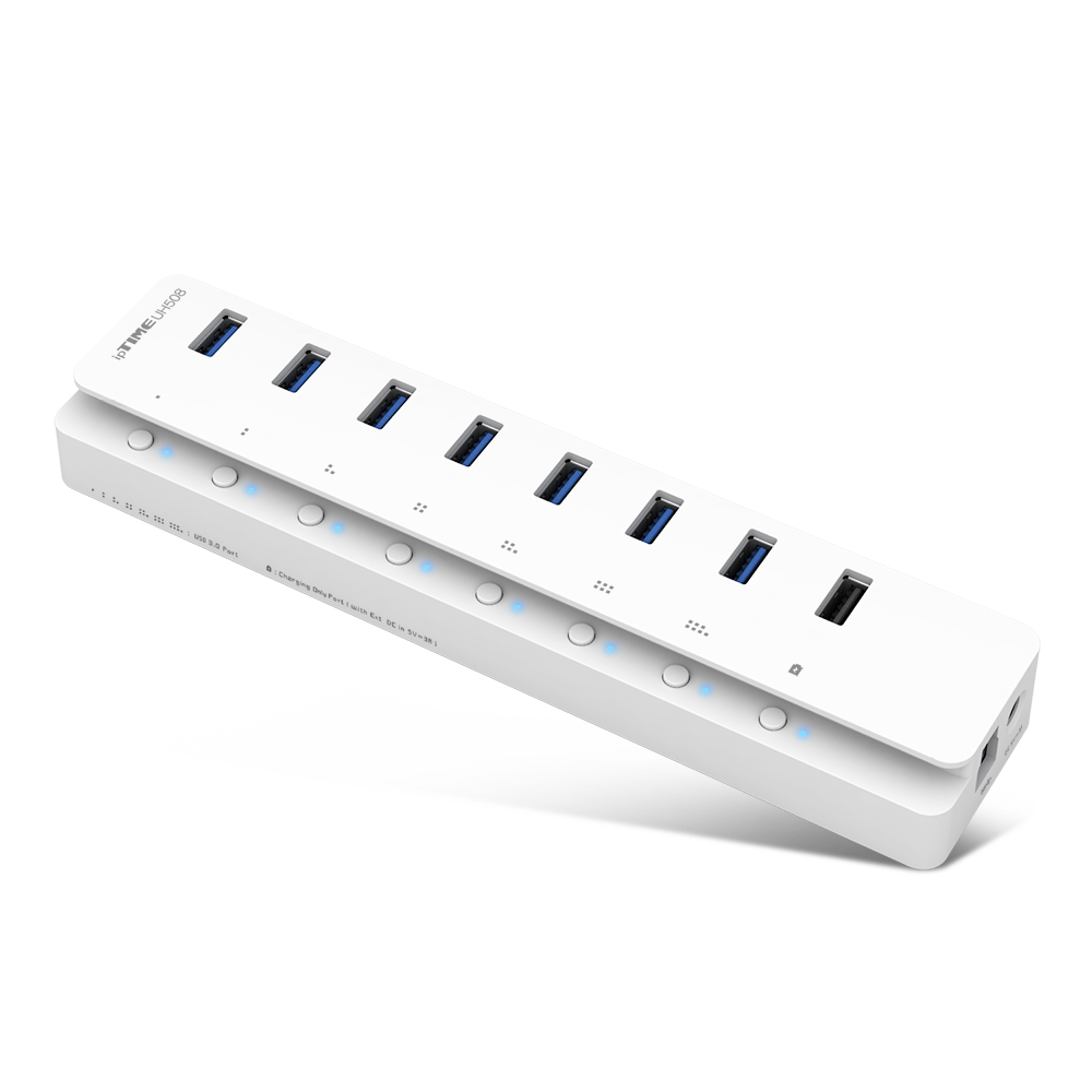 ipTIME UH508 USB3.0 Gen2 유전원 8포트 USB허브 무전원 충전콘센트 - 상세 이미지 2