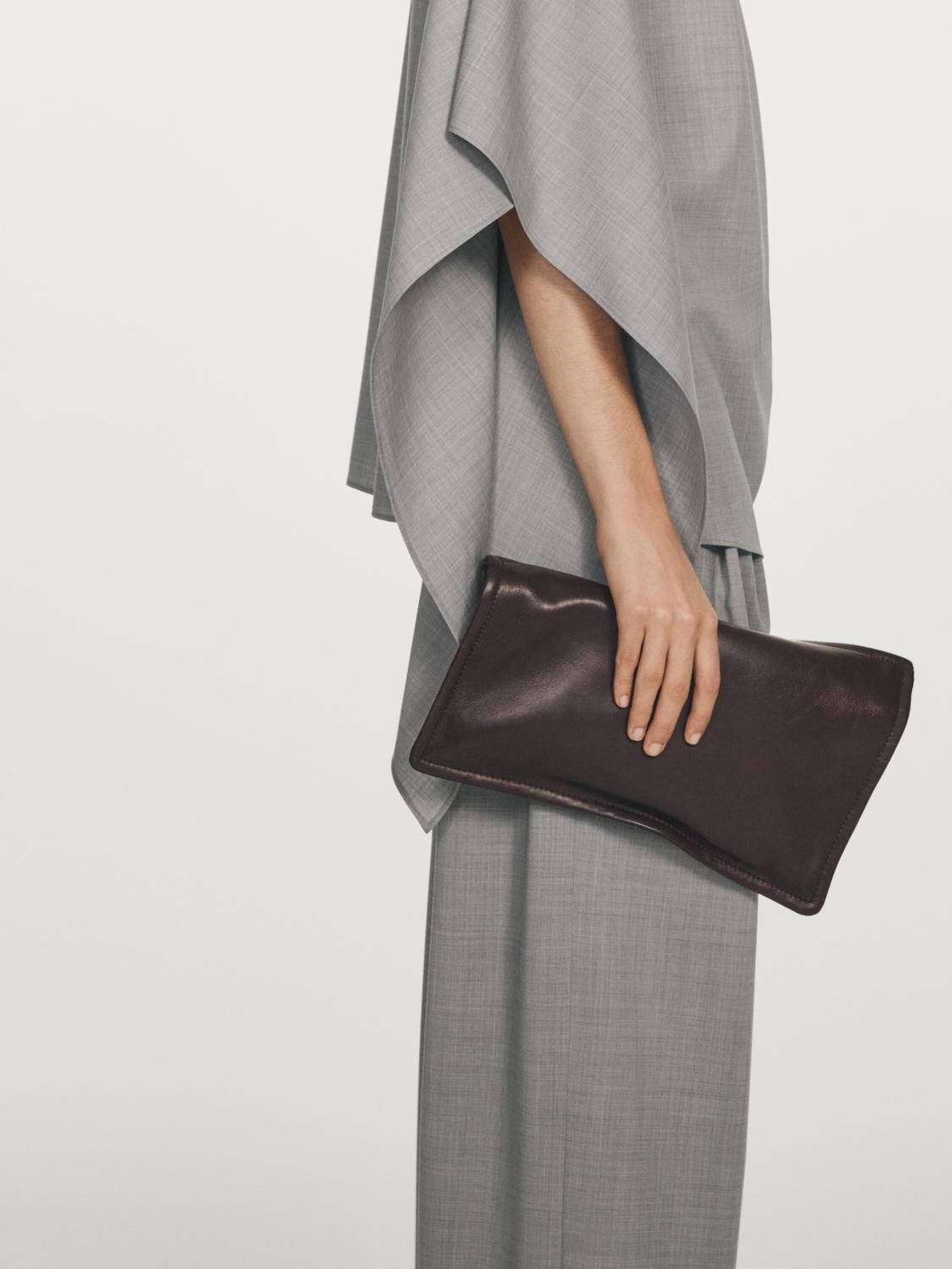 마시모두띠 100 울 비대칭 러플 블라우스 9405/951 PALE GREY - 상세 이미지 4