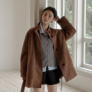 [자체제작] (MADE) 전체퍼안감 허리스트랩 하프 스웨이드 무스탕 ct... 착용 후기 | 사이즈/핏 총정리 - 상품 이미지 1