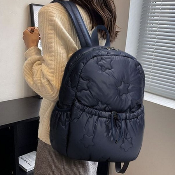 경량 여성 패딩 백팩 캐주얼 패딩 백팩 데일리 여대생 - 상품 이미지