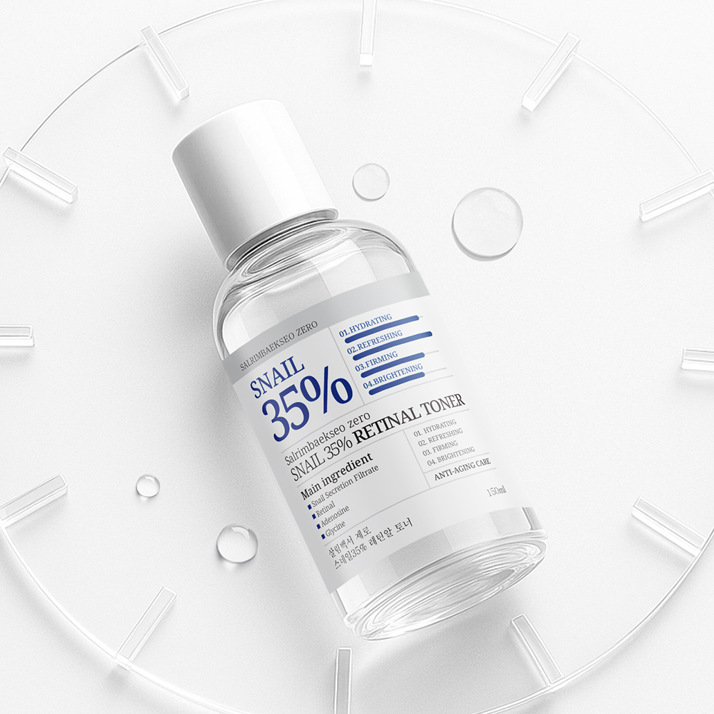 [팔자주름 9.7%개선] 살림백서 제로 스네일 35% 레틴알 토너 150ml 피부탄력 레티놀 눈밑 팔자 주름 개선 이미지 4