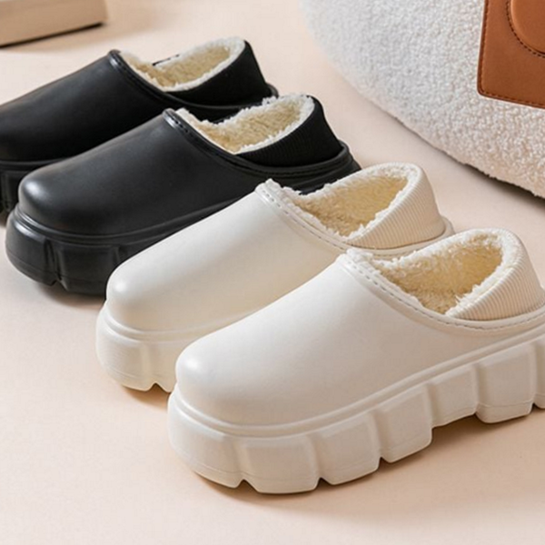 푹신한 여성 털 슬리퍼 키높이 여성 방한 슬리퍼 통굽
