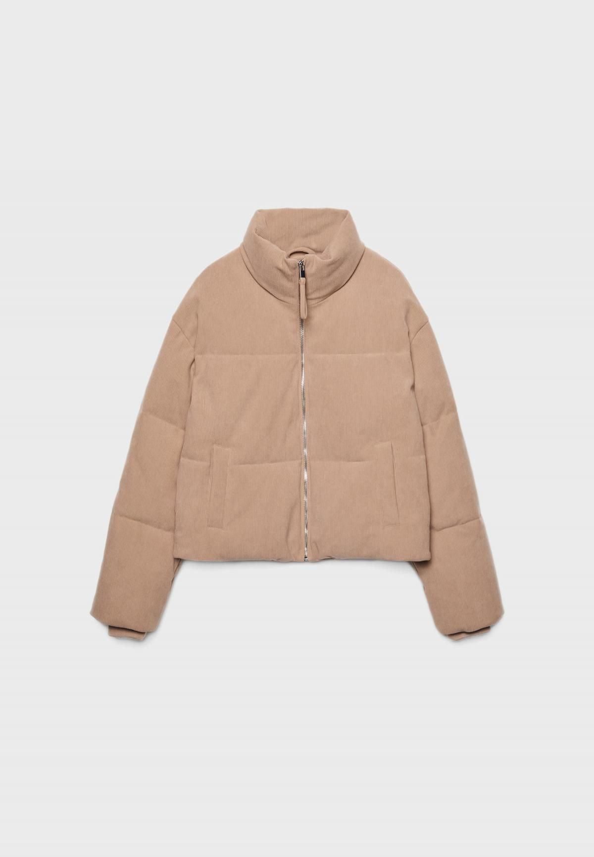 스트라디바리우스 코듀로이 하이넥 숏 패딩 재킷 5612/587 BEIGE - 상품 이미지