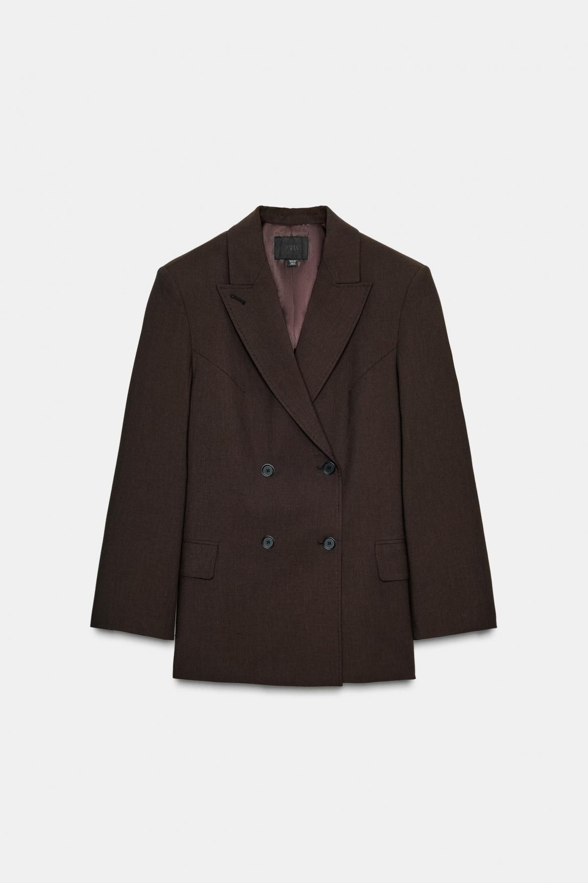 자라 오버핏 더블브레스트 블레이저 브라운 1255/761 BROWN - 메인 이미지