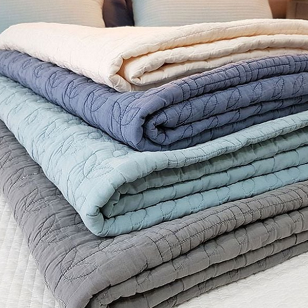 순면 여름 이불 패드 누빔 워싱 이불 패드 60수