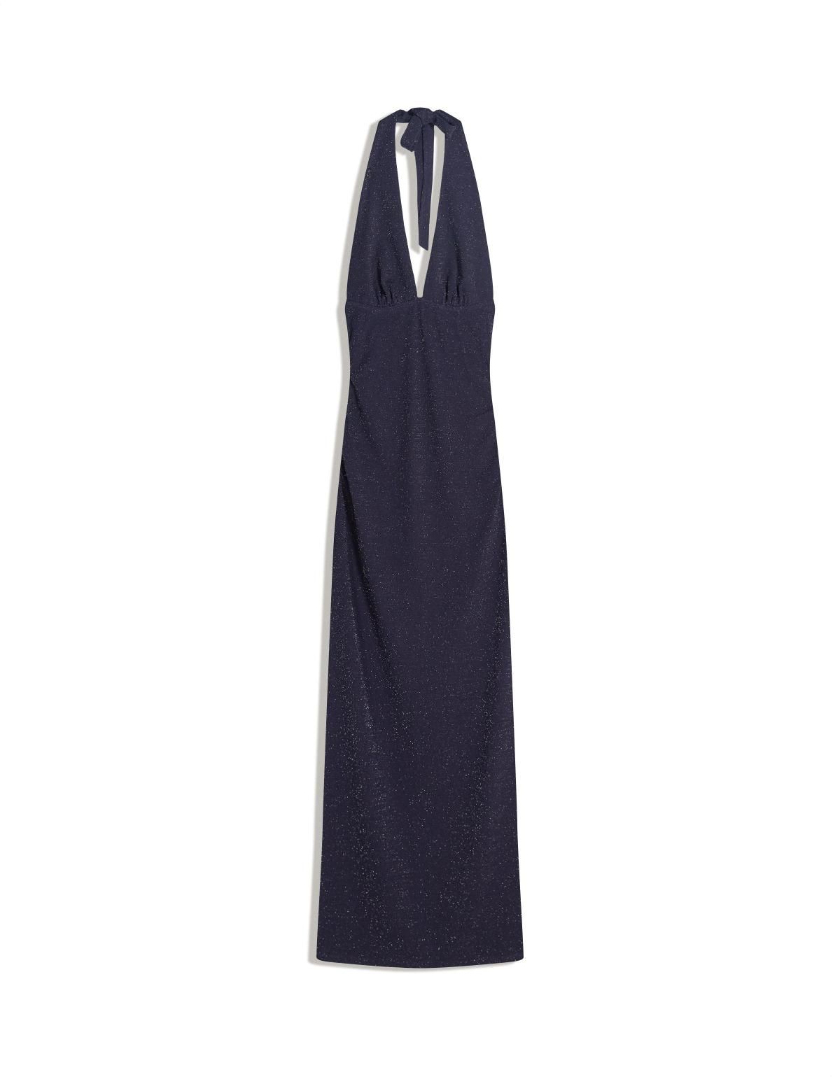 버쉬카 쉬머리 홀터넥 미디 원피스 5606/714 NAVY - 상세 이미지 3