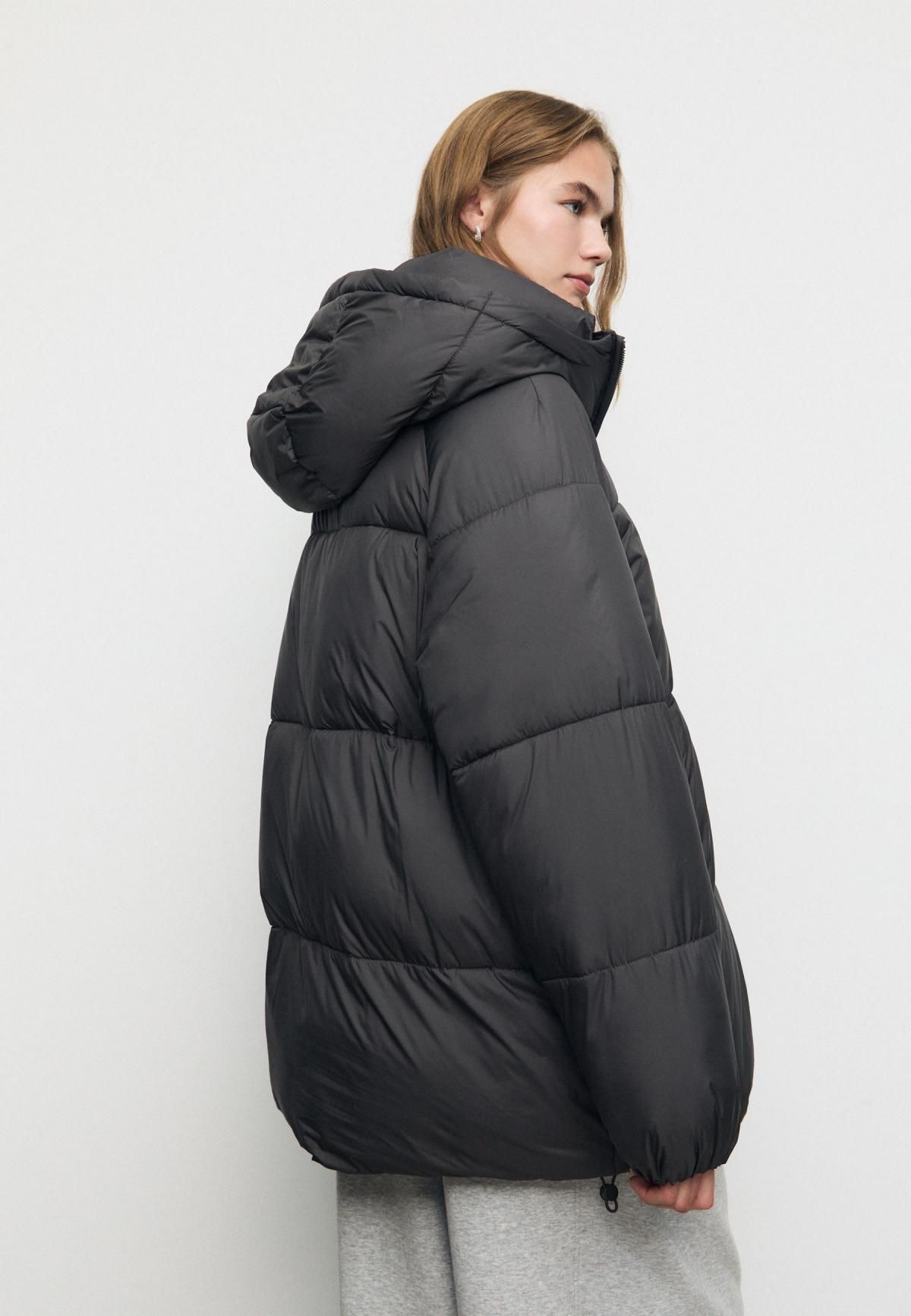 스트라디바리우스 테크니컬 하이넥 후드 롱 패딩 코트 5848/693 DARK GREY - 상세 이미지 5
