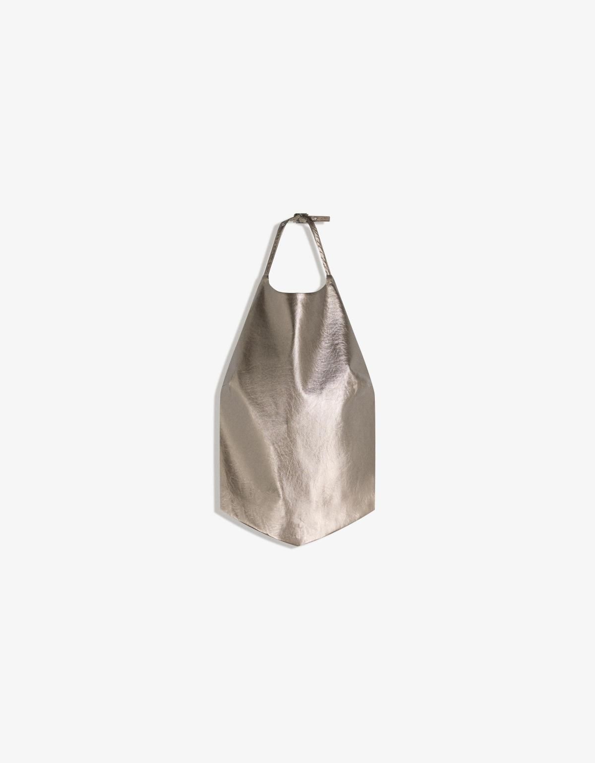 버쉬카 페이크레더 홀터넥 슬리브리스 탑 8786/710 SILVER - 상품 이미지