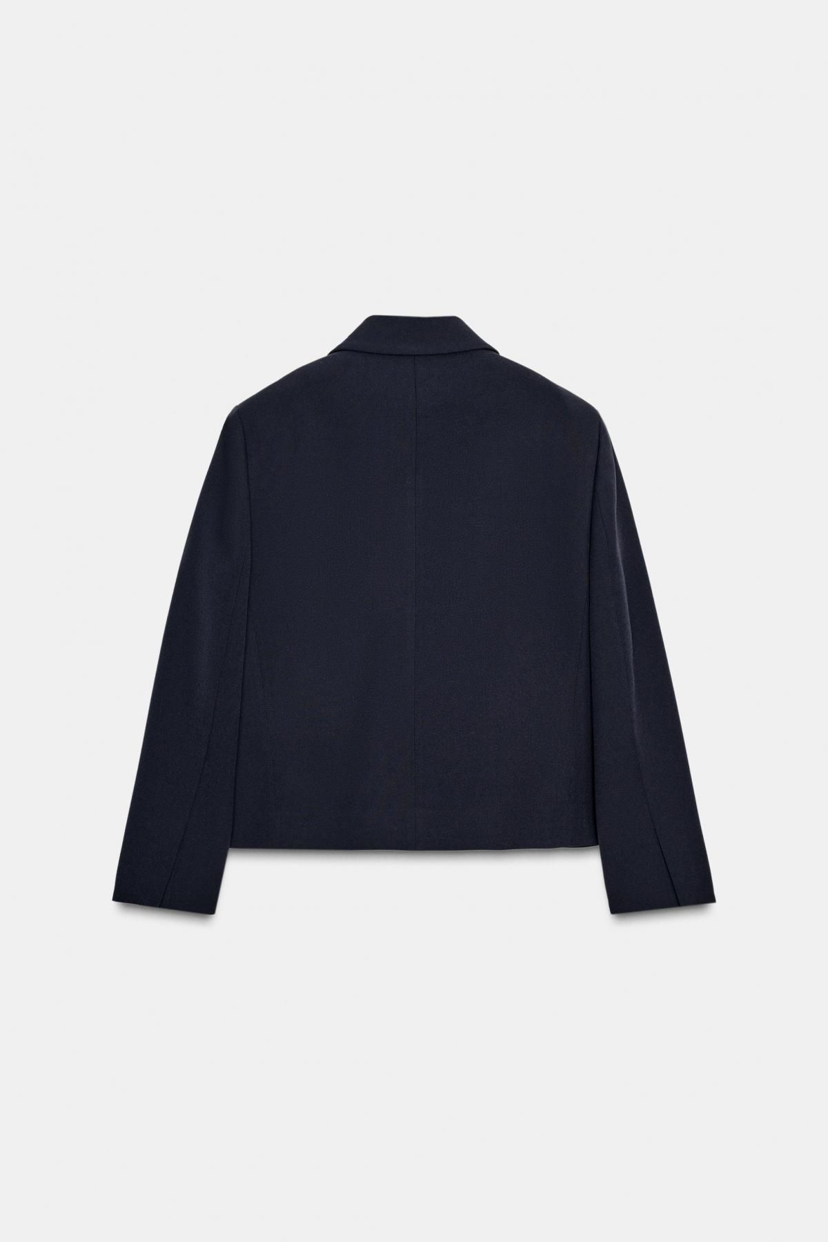 자라 프리미엄 크롭 테일러드 블레이저 8954/797 DARK NAVY - 상세 이미지 5