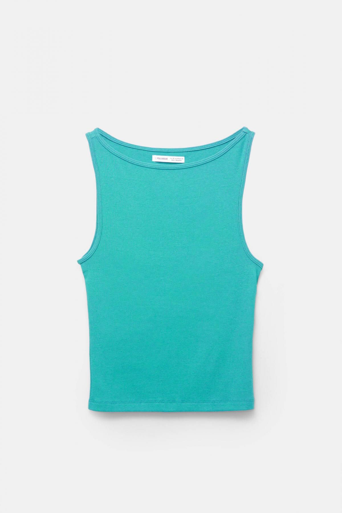 풀앤베어 베이직 민소매 라운드넥 탱크탑 3245/329 TURQUOISE - 상품 이미지
