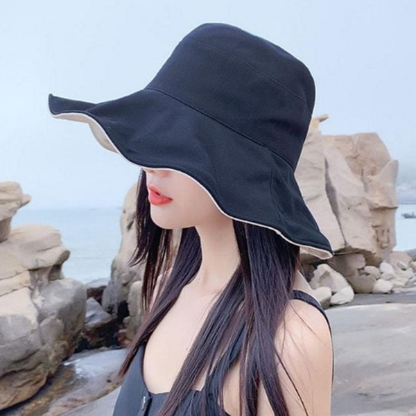 와이드챙 여성 버킷 햇 데일리버킷 버킷 햇 여름 휴양지 - 메인 이미지
