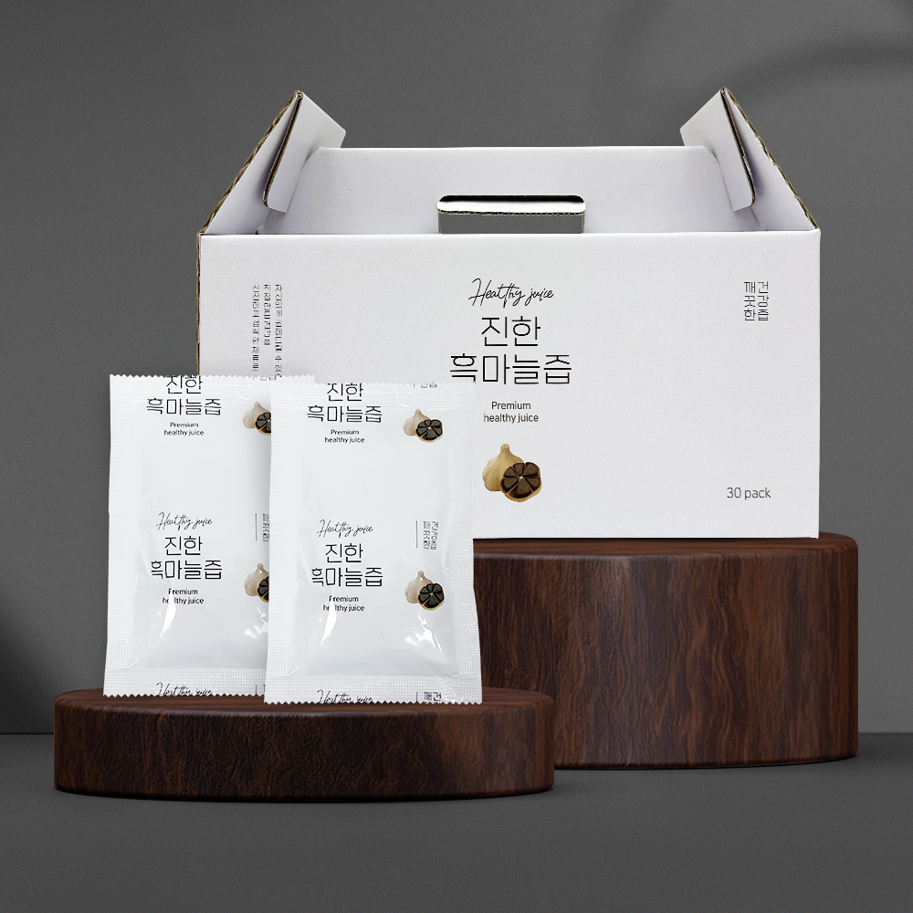 늘초담 발효 흑마늘즙 90ml 30포 흑마늘 진액 농축액 - 상품 이미지