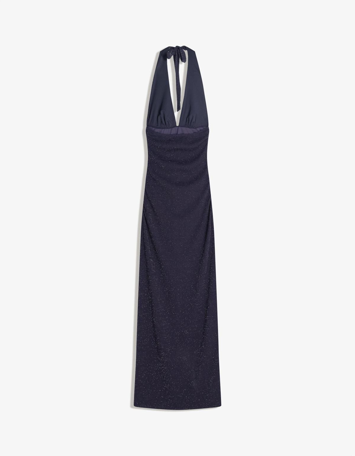 버쉬카 쉬머리 홀터넥 미디 원피스 5606/714 NAVY - 상세 이미지 2
