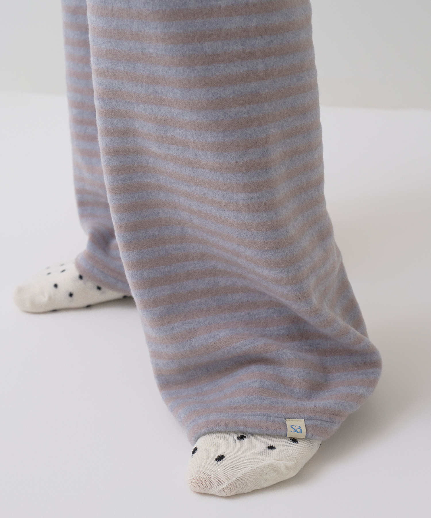 [1차 리오더] 스트라이프 브러쉬 밴딩 팬츠 라이트 블루 - 상세 이미지 5