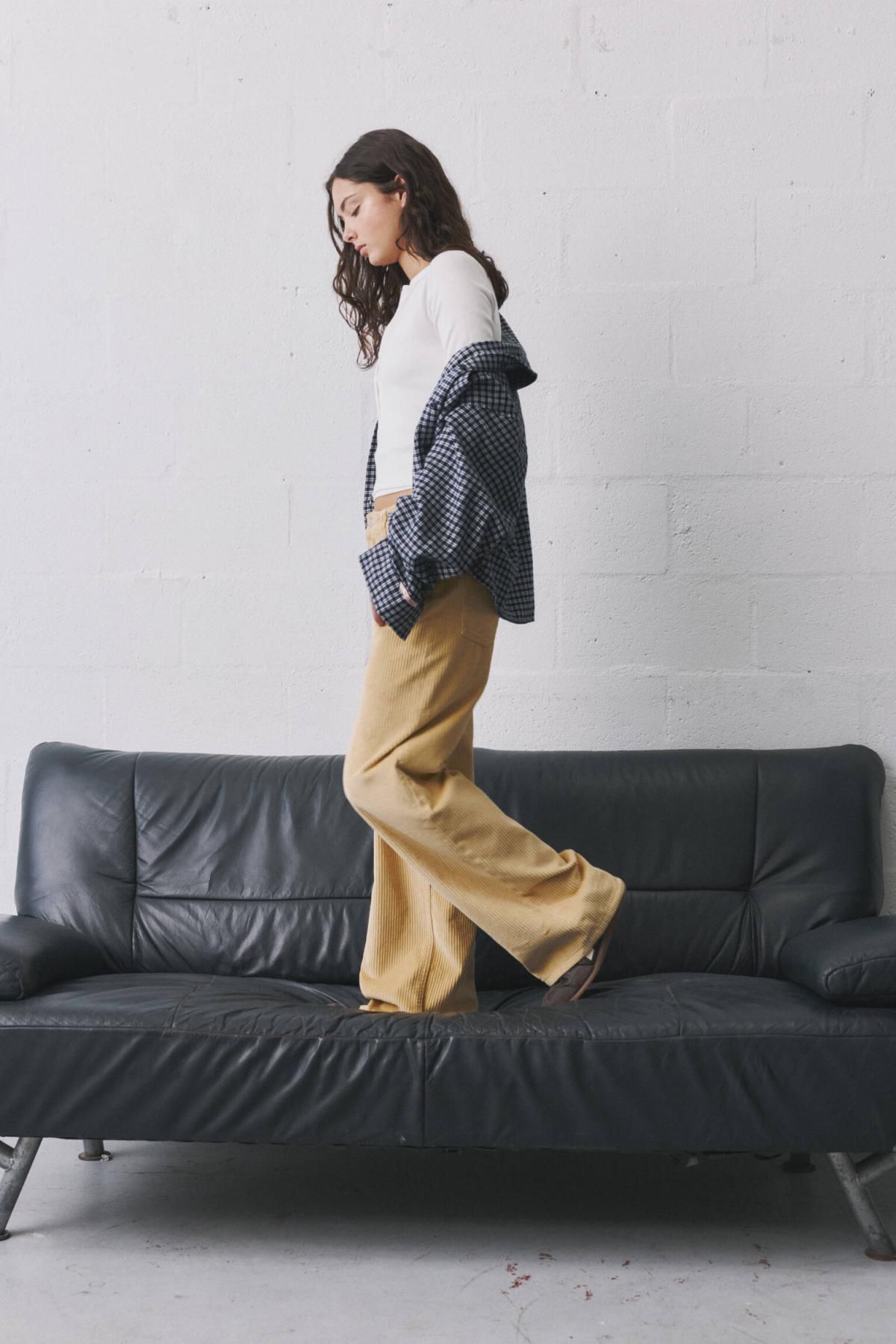 풀앤베어 코듀로이 와이드 팬츠 베이지 7683/372 PALE YELLOW - 상세 이미지 2