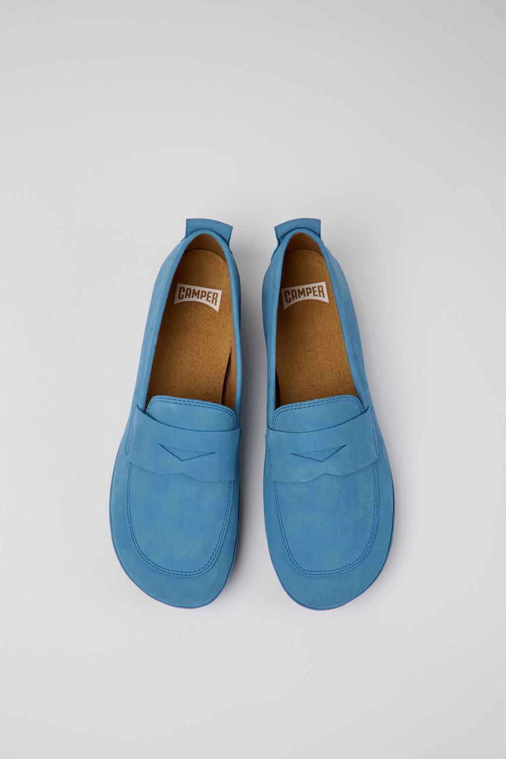 캠퍼 누벅 블루 발레리나 플랫슈즈 Right K201421-005 BLUE - 상세 이미지 4