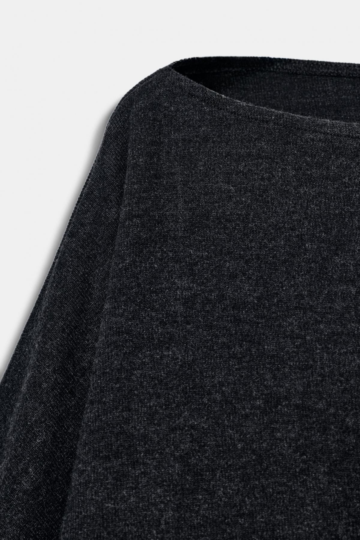 자라 모던 비대칭 소프트 니트 케이프 3253/832 DARK GREY - 상세 이미지 5