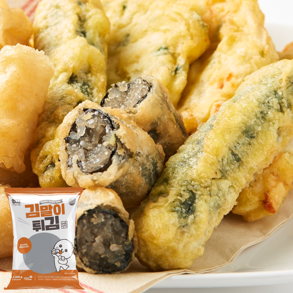 엄지 당면김말이 냉동튀김 분식 업소용튀김 1kg (40g x 25개) - 상품 이미지