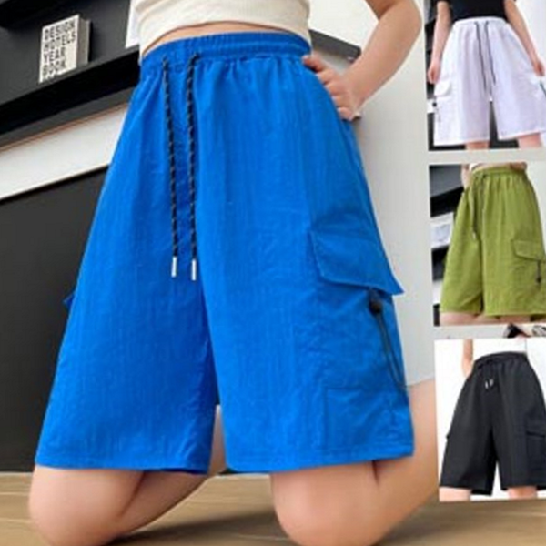 데일리반 남여공용 반바지 캐주얼 남여공용 카고 팬츠 와이드 - 상품 이미지