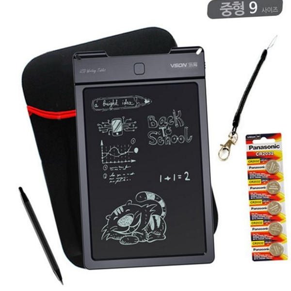 9인치 전자 칠판 휴대용 디지털 메모판 그림판 - 메인 이미지