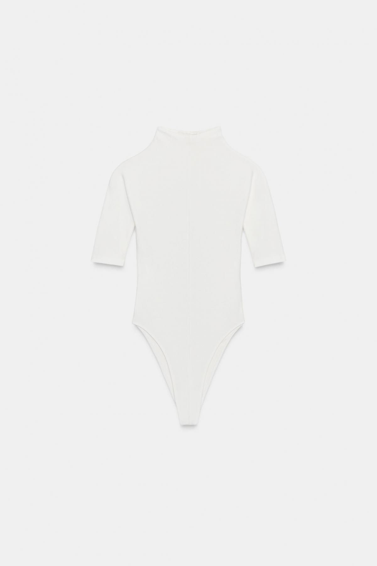 자라 화이트 하이넥 반팔 바디수트 4174/768 OYSTER-WHITE - 메인 이미지