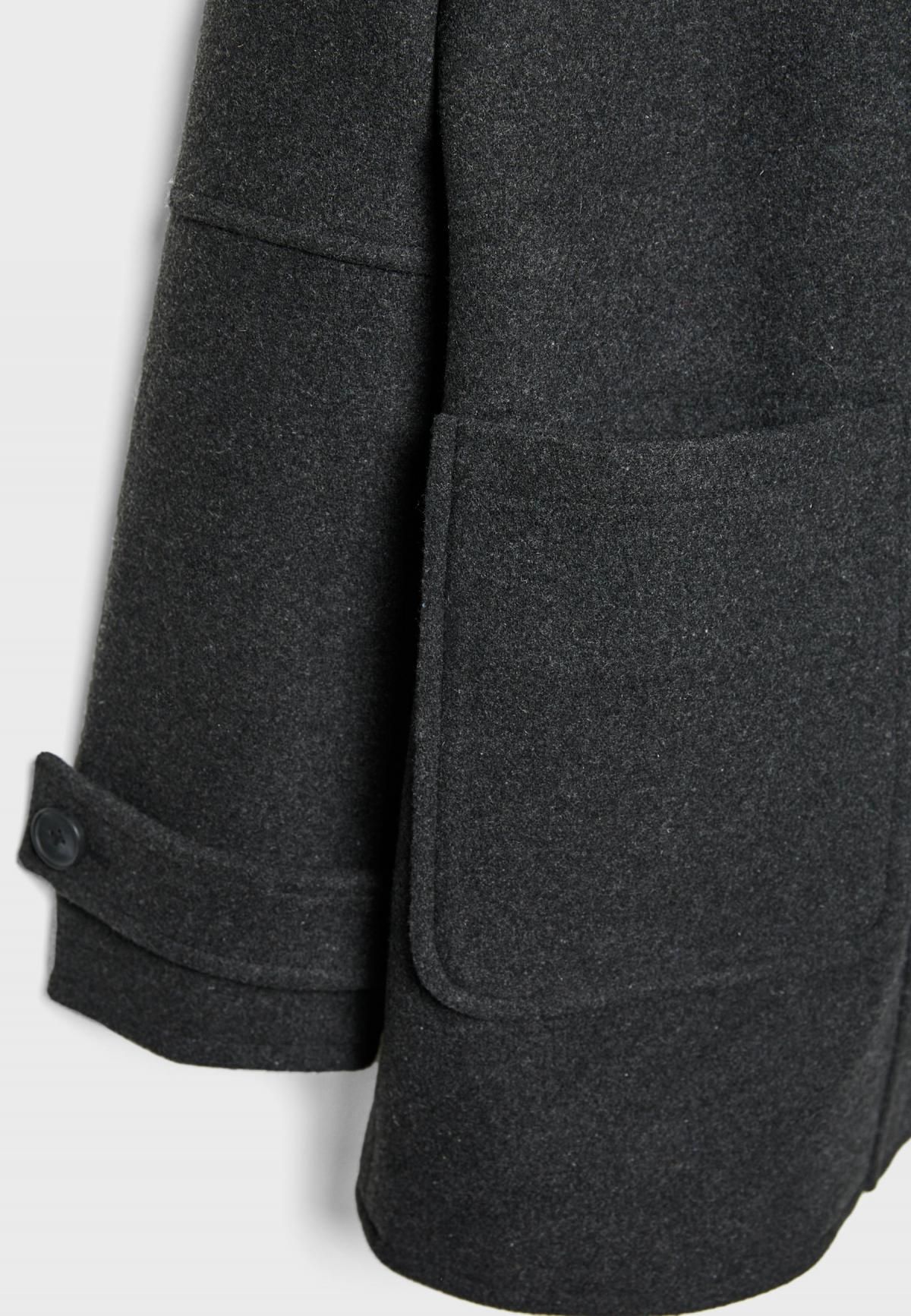 스트라디바리우스 테크니컬 퍼 후드 펠트 코트 5819/869 DARK GREY - 상세 이미지 3