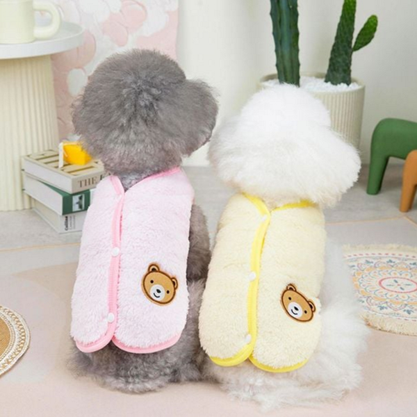 뽀글이 강아지 곰돌이 조끼 보아 강아지 플리스 조끼 따뜻한