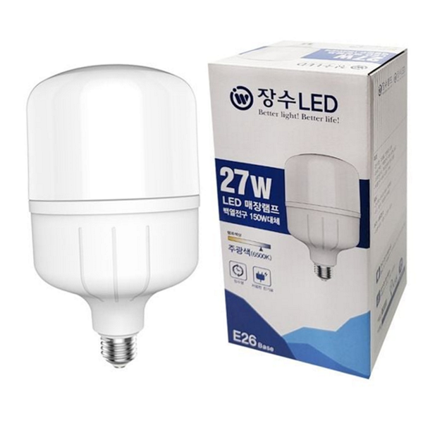 고광량 led 전구 27w 산업용 e26 led 전구 주광색 - 상품 이미지