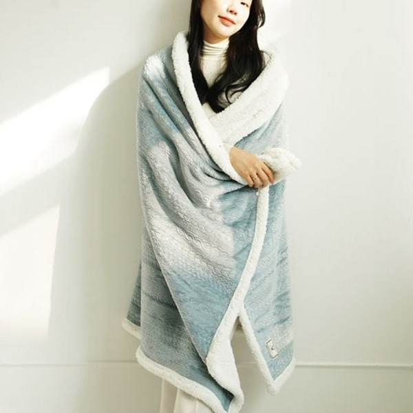 부드러운 겨울 담요 스웨터 캠핑 담요 양털 낮잠 - 메인 이미지
