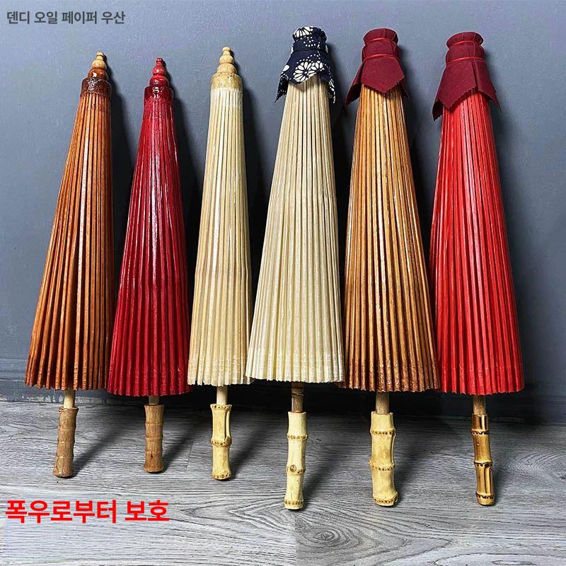 전통 대나무 우산 장식 한지우산 전통소품 - 상세 이미지 5
