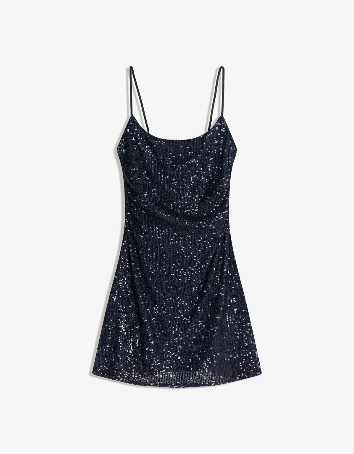 버쉬카 파티 글리터 시퀸 미니 원피스 5763/710 DARK BLUE - 상품 이미지