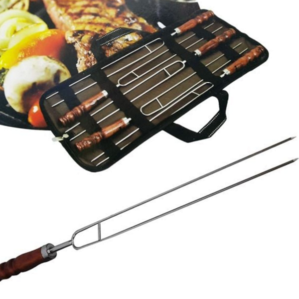 휴대용 바베큐 꼬치 세트 캠핑용 스테인레스 바베큐 꼬치 그릴