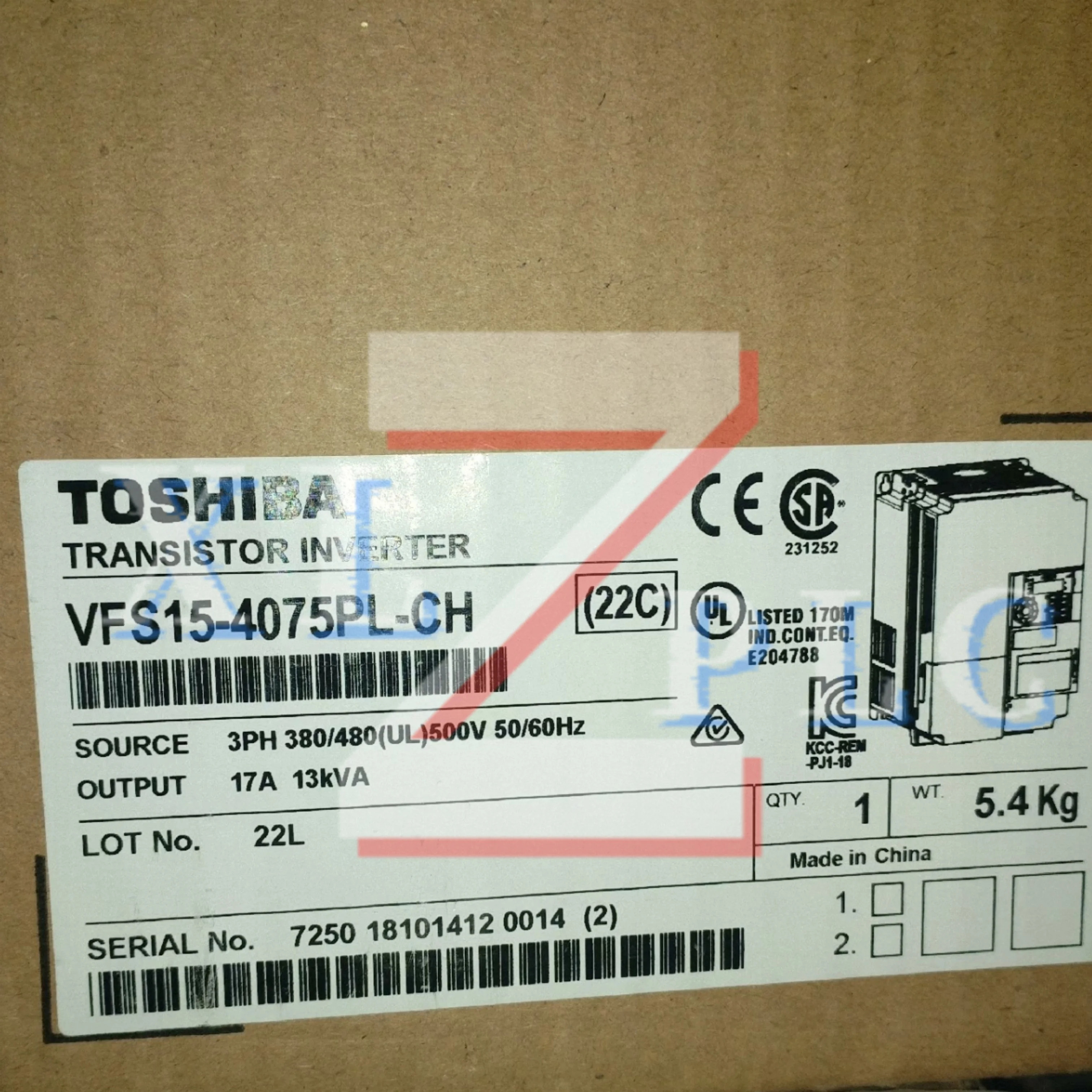 주파수 변환기 VFS15-4055PL-CH VFS15-4075PL-CH 신규 입고