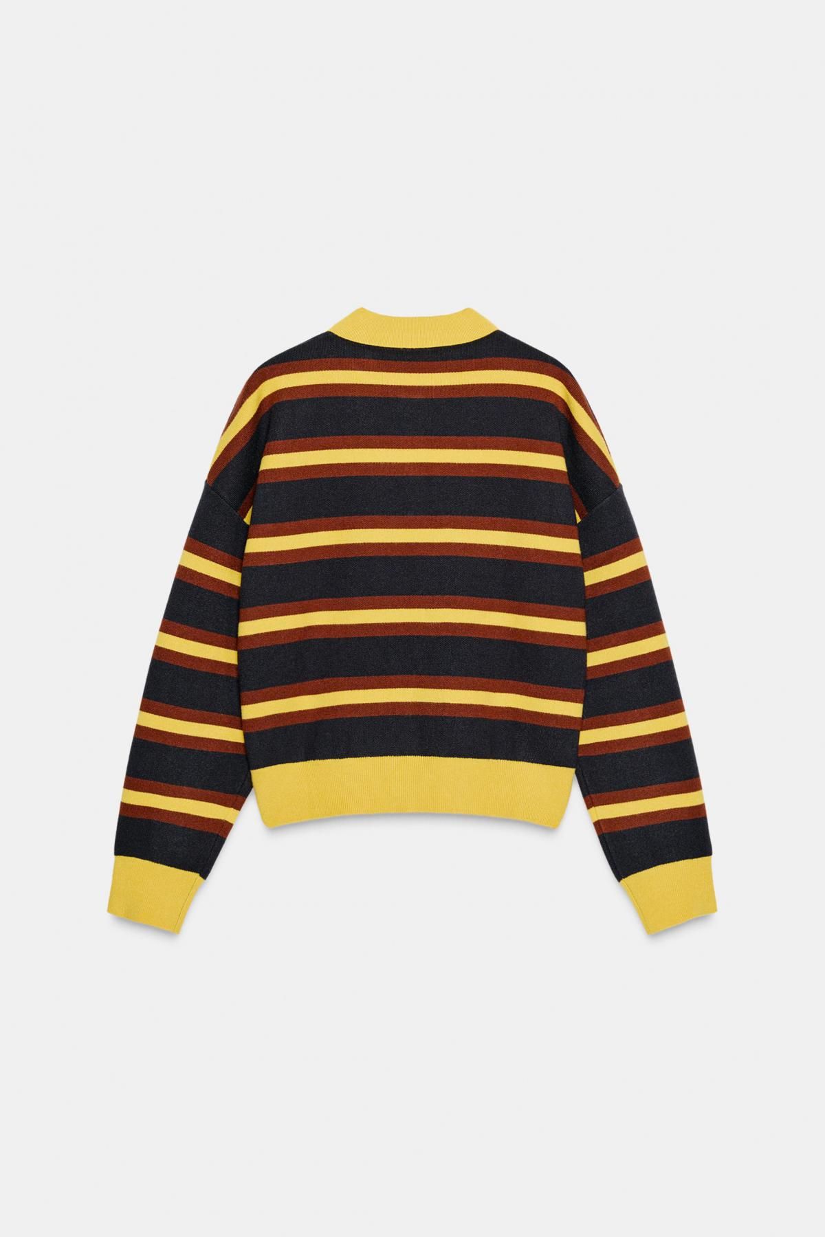 자라 스트라이프 니트 폴로 스웨터 5536/214 MULTICOLOURED - 상세 이미지 3