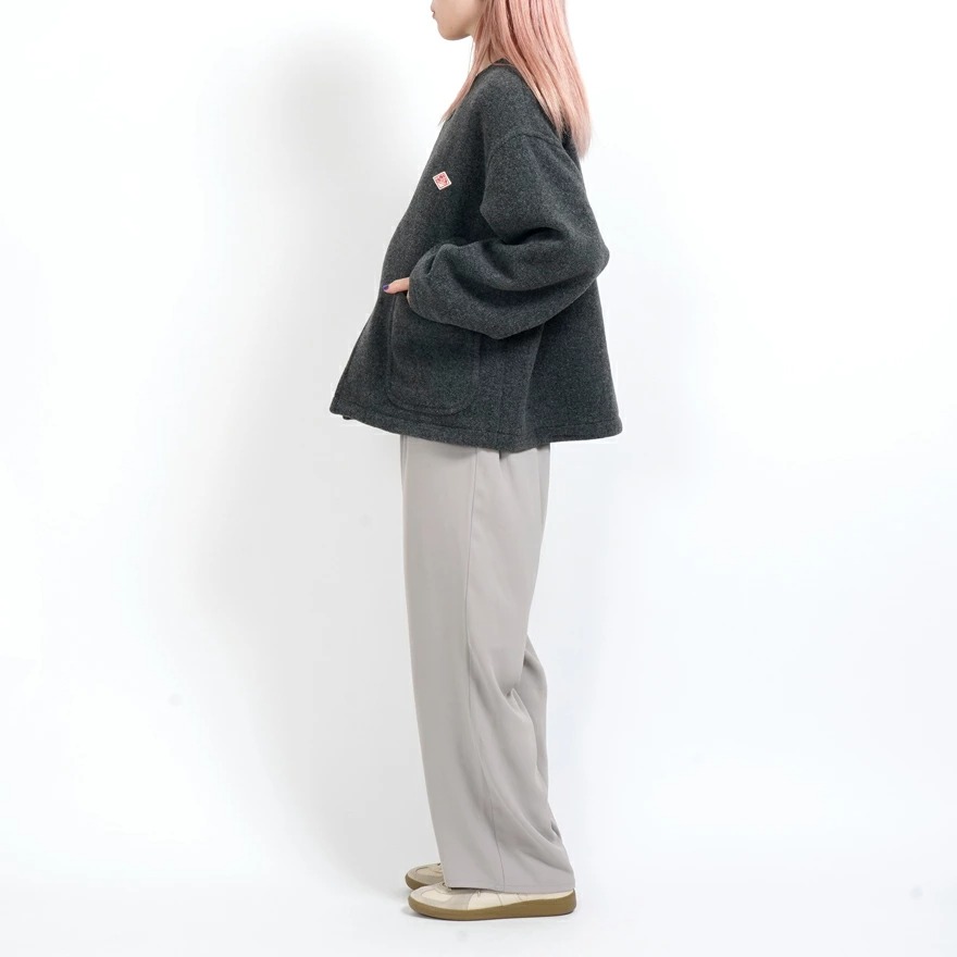 단톤 울 노카라 재킷 라이트 파일 노카라 자켓 25F/W DT-A0013 M.GREY, 36 이미지 7