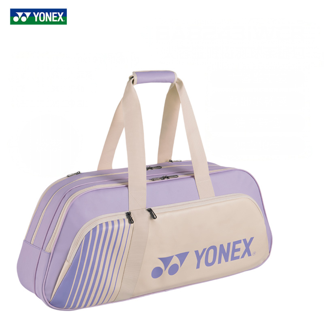 요넥스 BA82431WCR 배드민턴 테니스 보스턴백 토트백 여행가방 라이트퍼플 - 상품 이미지