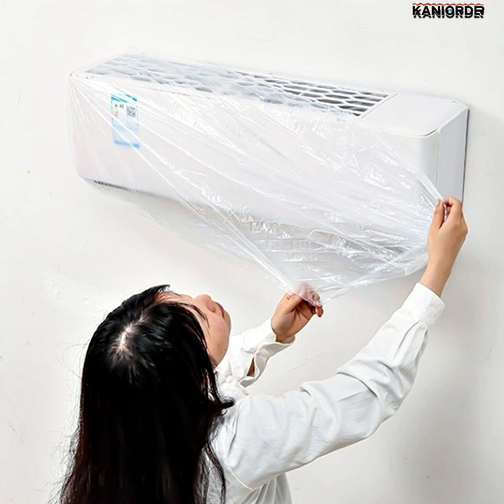 벽걸이 에어컨 커버 삼성 LG 캐리어 간편 가림막 덮개 풀커버 비닐 20개70x145 - 상품 이미지
