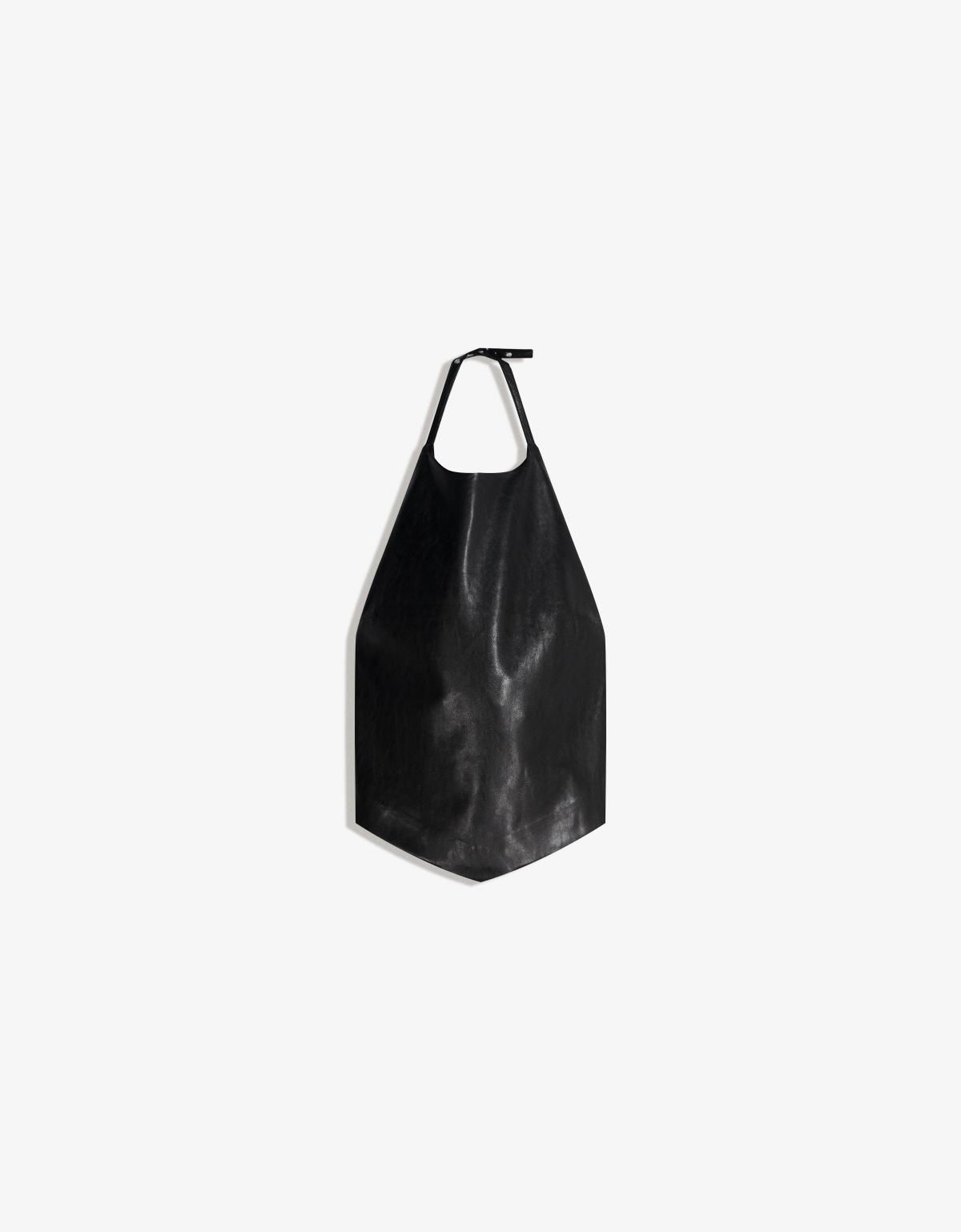 버쉬카 페이크 레더 모던 홀터넥 탑 8786/710 BLACK - 상품 이미지