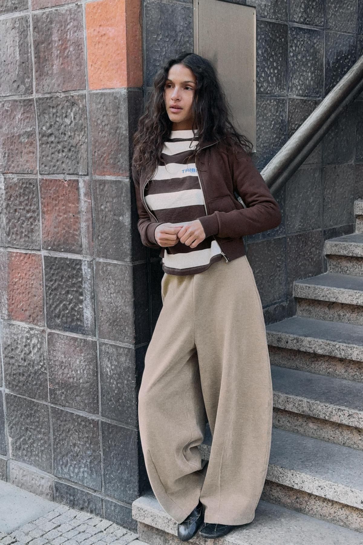 자라 코듀로이 와이드 벌룬 팬츠 5063/889 BEIGE - 상세 이미지 3