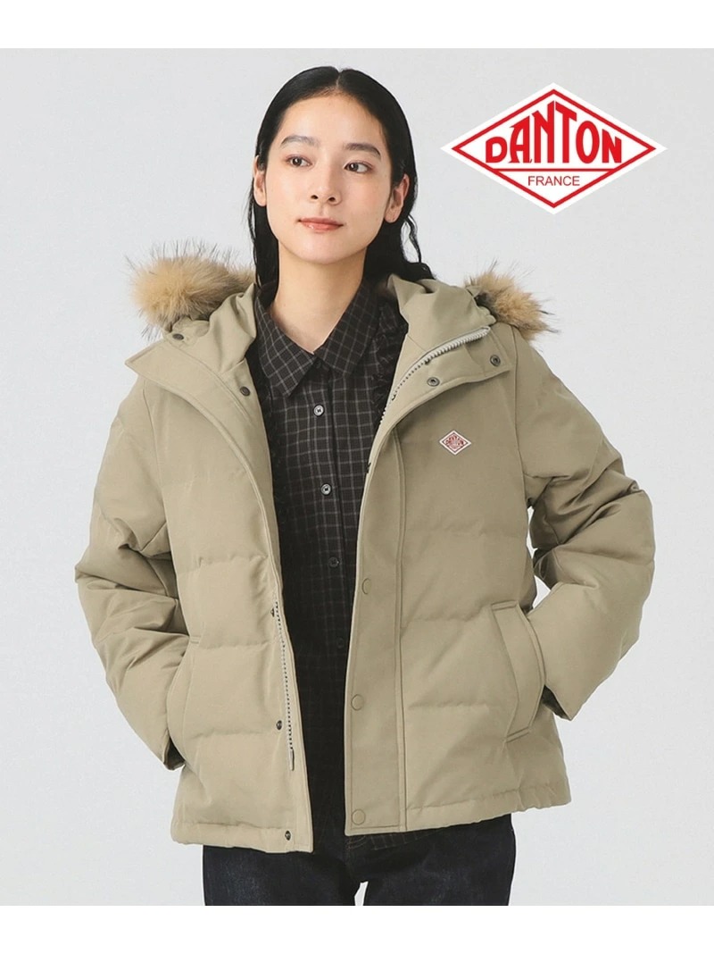 단톤 DANTON 페이크 퍼 후디드 다운 재킷 25AW 4Colors 올리브, M 이미지 8