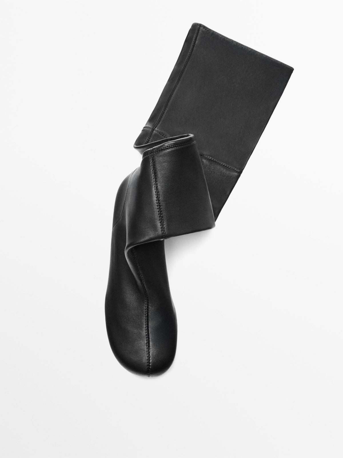 마시모두띠 테크니컬 스트레치 롱 하이힐 부츠 1037/650 BLACK - 상세 이미지 2