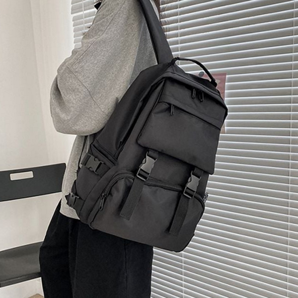 나일론 여성 백팩 캐주얼 데일리 백팩 책가방 대학생 - 메인 이미지