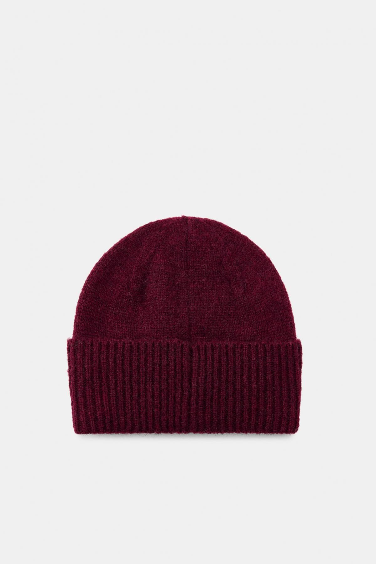 자라 플라워 자수 울 블렌드 비니 3920/844 BURGUNDY - 상세 이미지 5