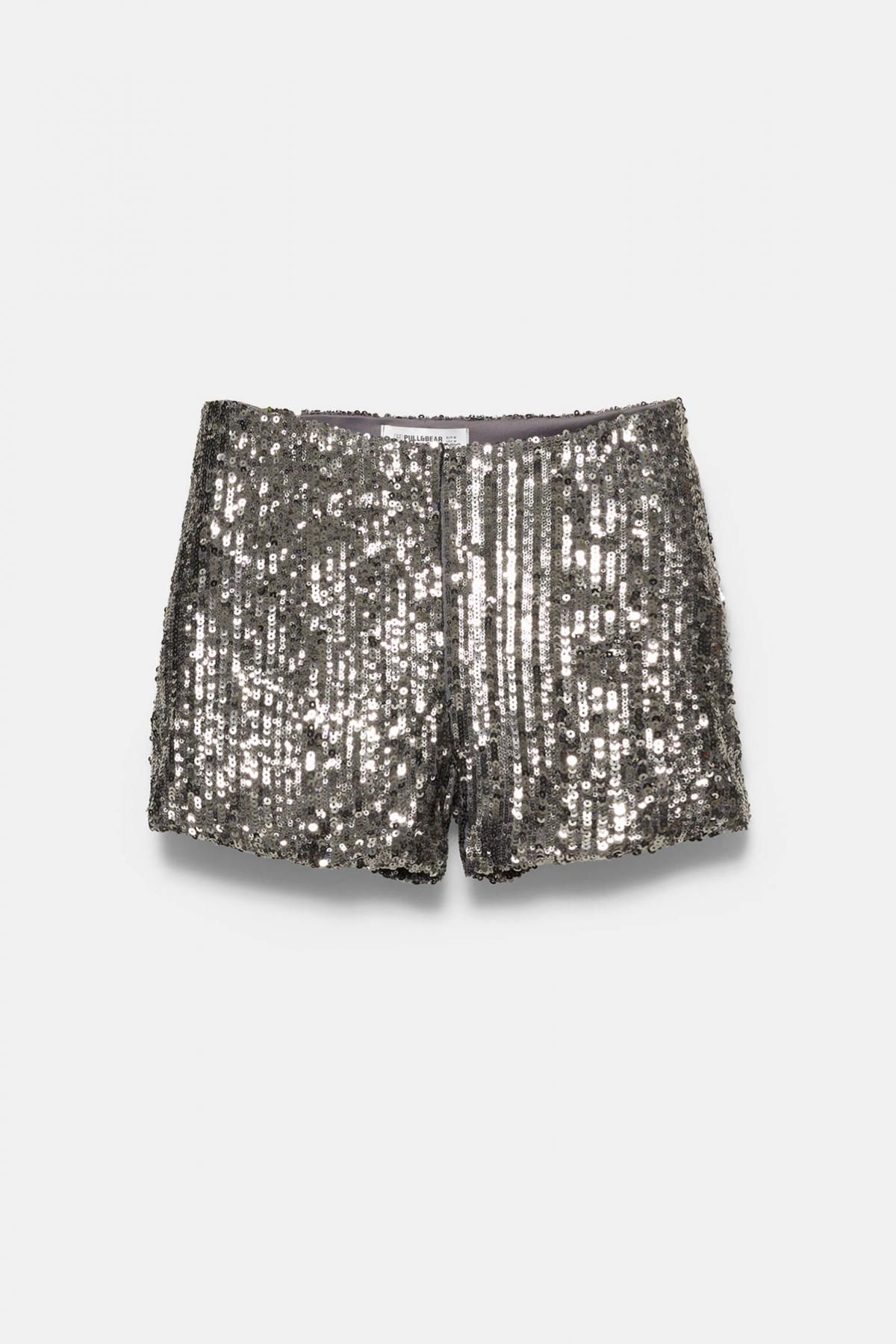 풀앤베어 글리터 시퀸 엘라스틱 쇼츠 7696/362 DARK SILVER - 상품 이미지