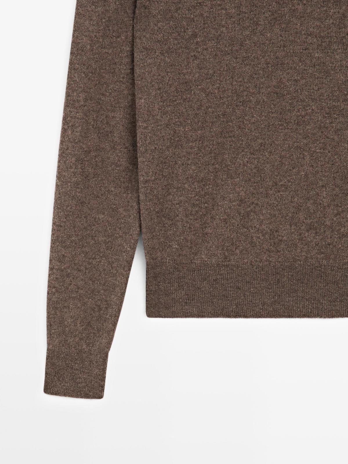 마시모두띠 울 블렌드 브이넥 니트 브라운 스웨터 5611/593 MOLE BROWN - 상세 이미지 5