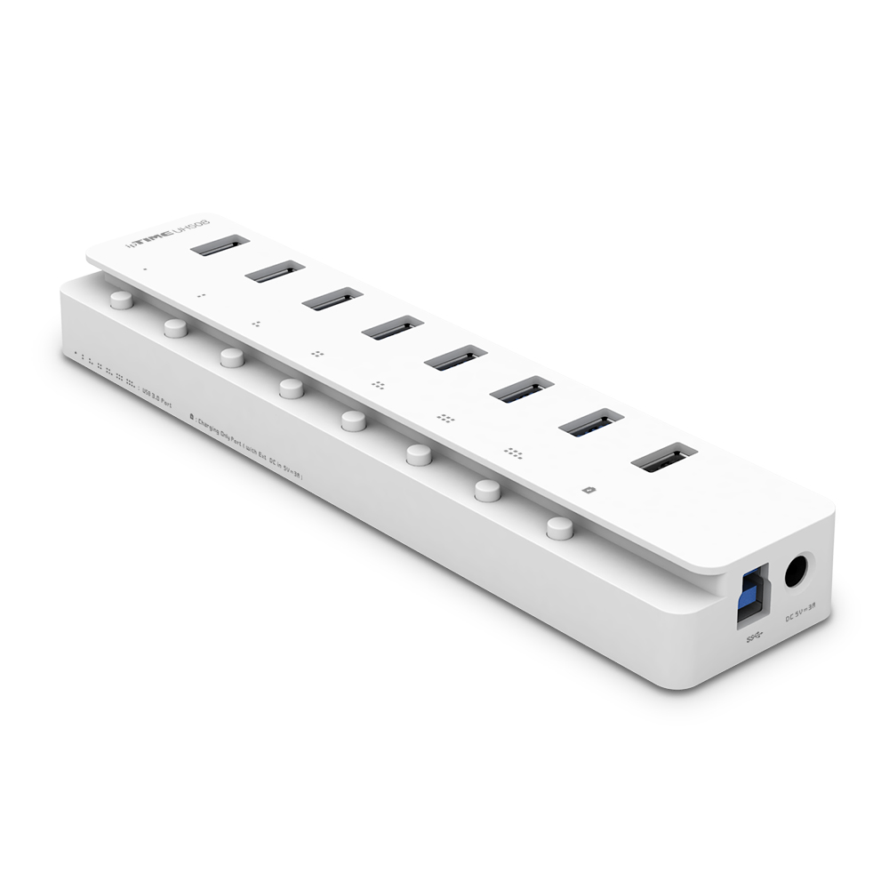 ipTIME UH508 USB3.0 Gen2 유전원 8포트 USB허브 무전원 충전콘센트 - 상세 이미지 5