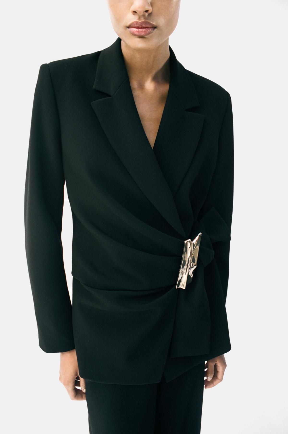 자라 벨티드 버클 블랙 블레이저 9363/590 BLACK - 상세 이미지 4