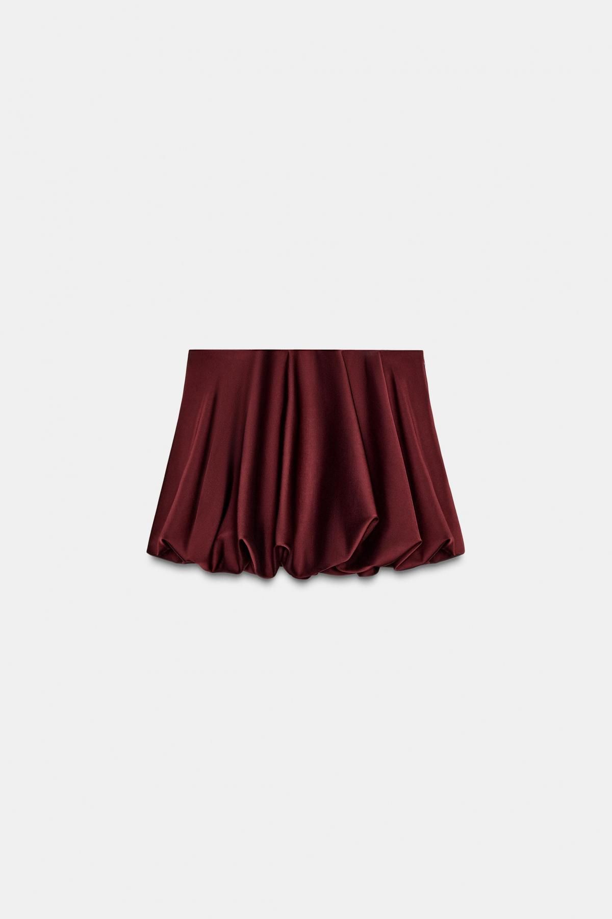 자라 버건디 벌룬 스커트 팬츠 9532/606 WINE - 메인 이미지
